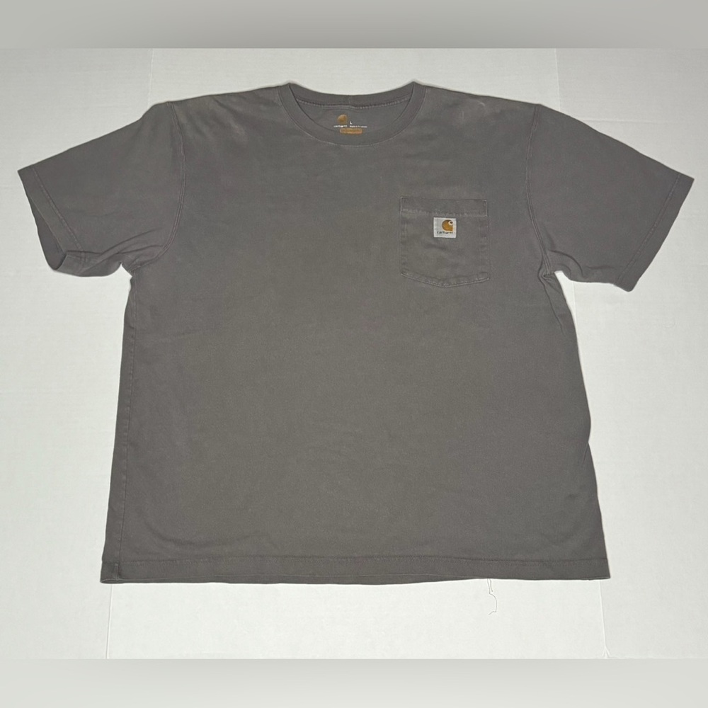 CARHARTT ORIGINAL FIT DARK GREY POCKET T-SHIRT